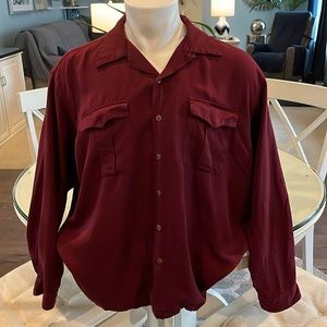 Casual Burgundy dress shirt